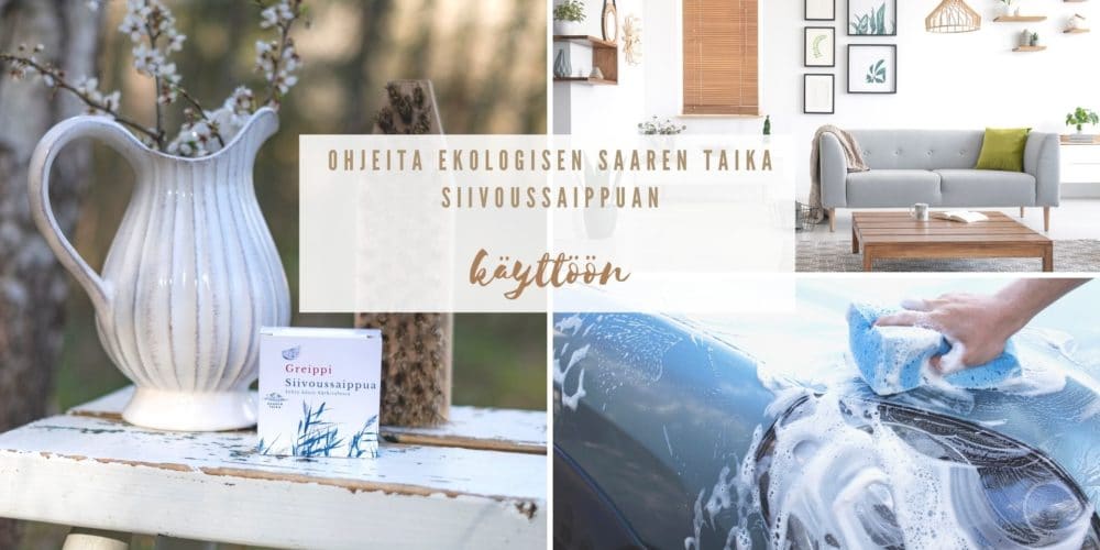 Ohjeita ekologisen Saaren Taika Siivoussaippuan käyttöön käyttöohje