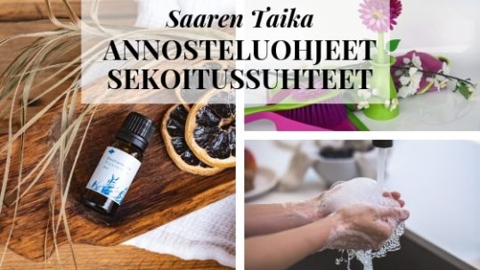 annosteluohjeet, sekoitussuhteet