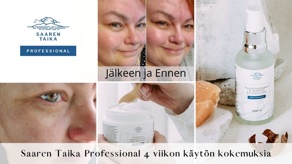 Saaren Taika Professional 4 viikon käytön kokemuksia hyaluronihappo aloe vera