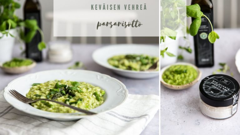 Keväisen vehreä parsarisotto