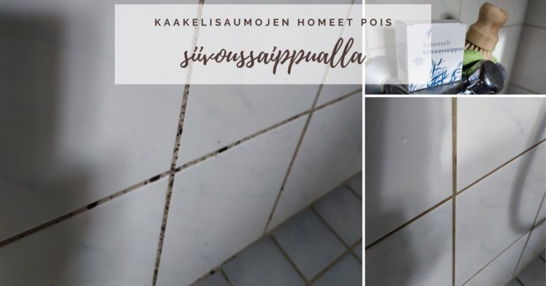 Kaakelisaumojen homeet pois siivoussaippualla pyyhkäisemällä