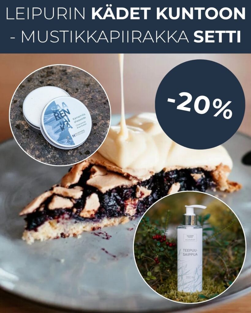 Leipurin Kädet Kuntoon - Mustikkapiirakka Setti