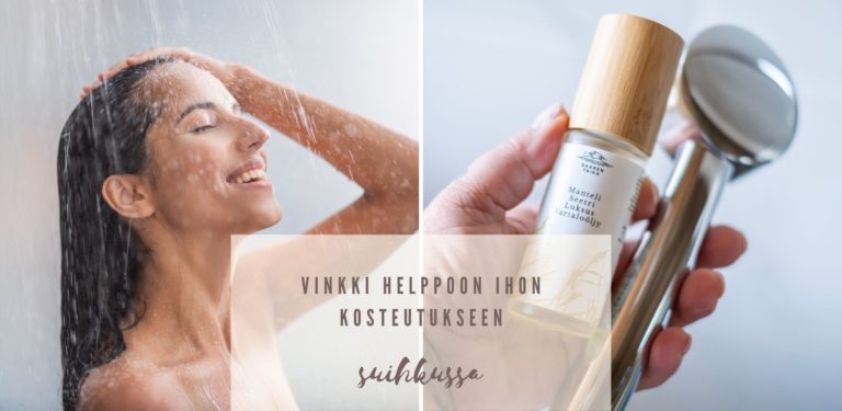 vinkki helppoon ihon kosteutukseen vartaloöljyn avulla suihkussa