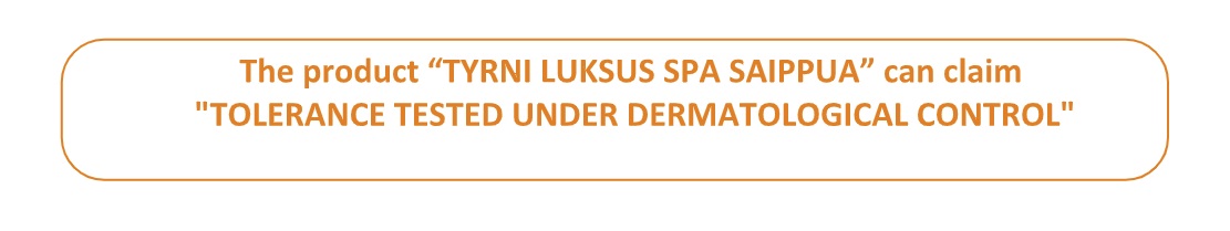 Tyrnisaippuan kliinisen testin tulokset ruusufinni iholla