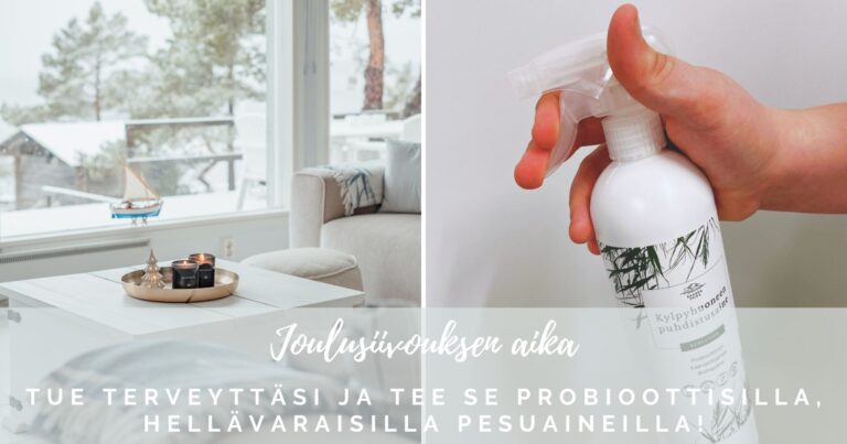 Joulusiivouksen aika probioottiset pesuaineet