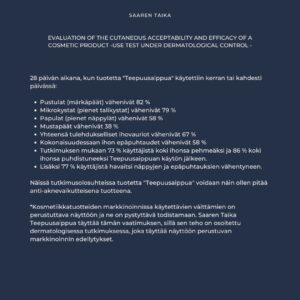 Saaren Taika Teepuusaippuan aknea estävä vaikutus