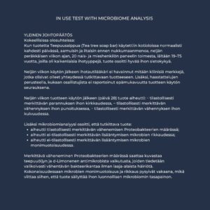 Teepuusaippua säilyttää ihon luonnollisen mikrobiomin