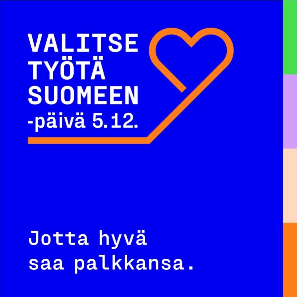 Saaren Taika avainlippu valitse työtä suomeen päivä