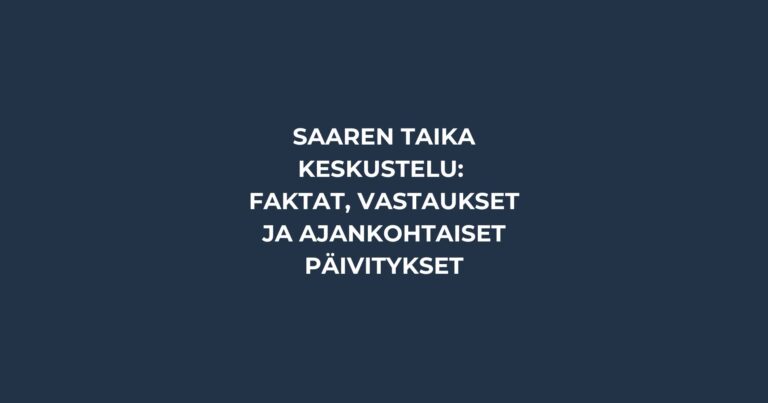 Saaren Taika kohu ja keskustelu faktat, vastaukset ja ajankohtaiset päivitykset