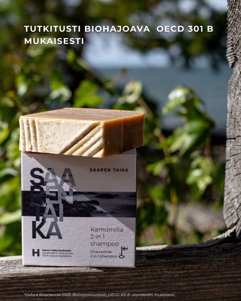 Tutkitusti biohajoava Kamomilla 2 in 1 shampoo