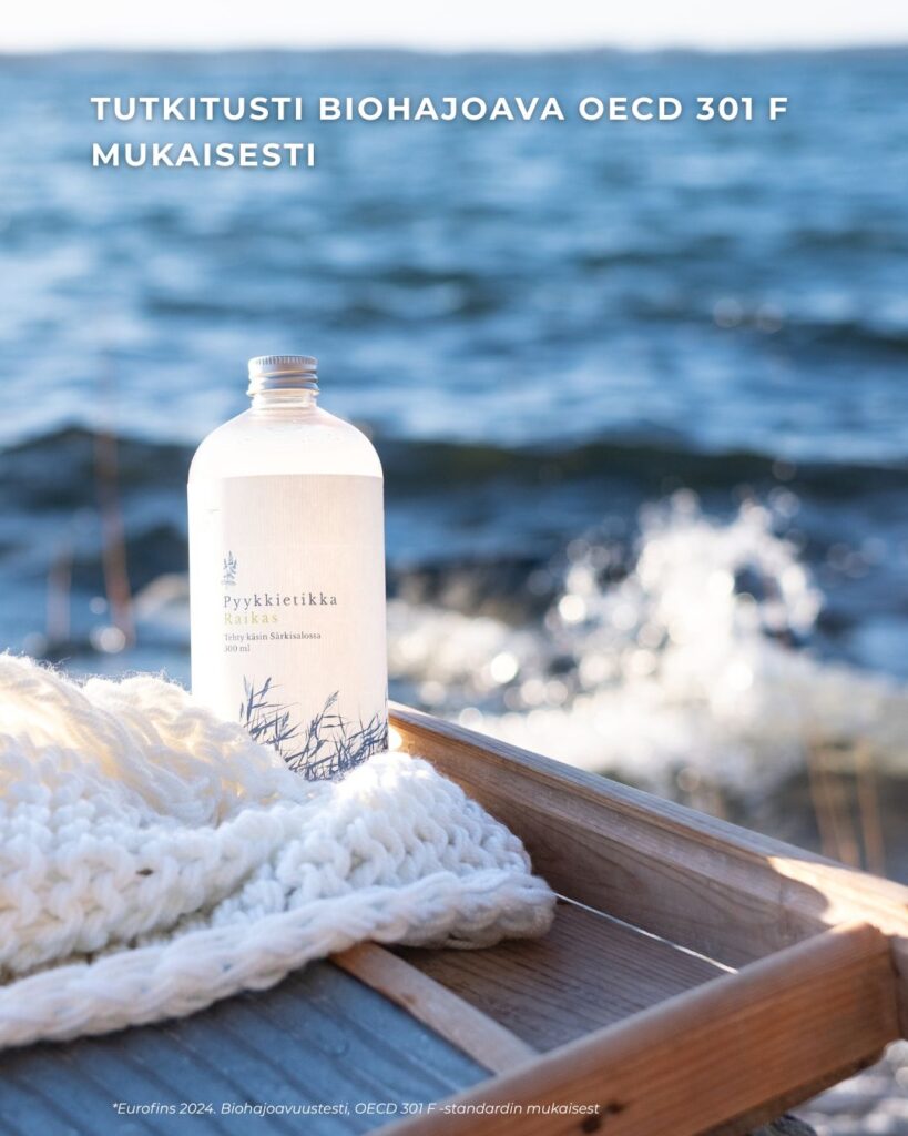 Tutkitusti biohajoava OECD 301 F mukaisesti