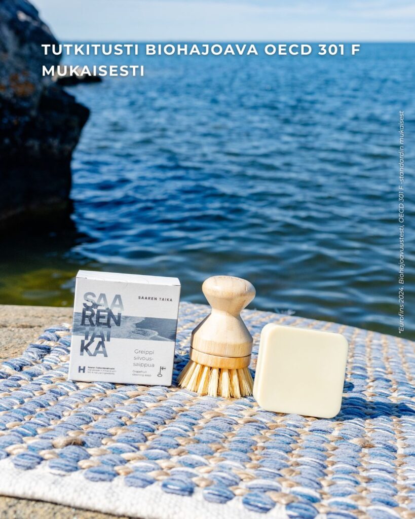 Tutkitusti biohajoava Saaren Taika Greippi siivoussaippua