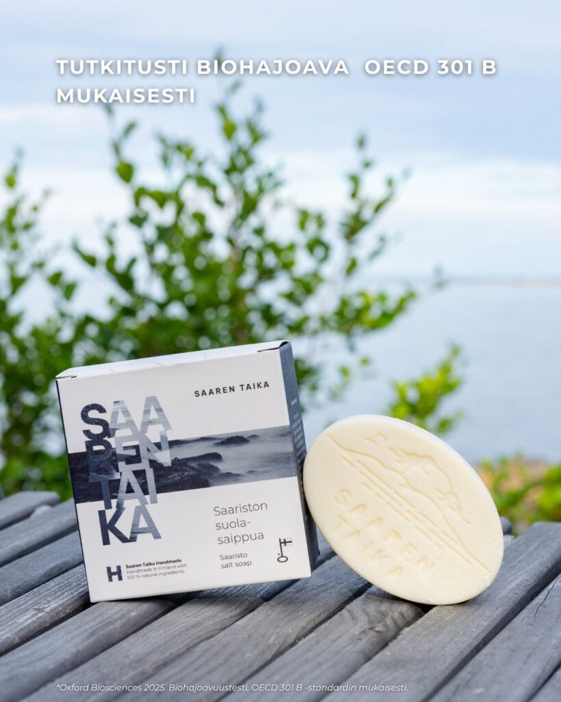 Tutkitusti biohajoava Saaren Taika Saariston suolasaippua