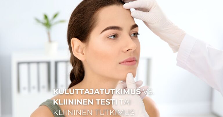 Kuluttajatutkimus vs. Kliininen testi tai kliininen tutkimus