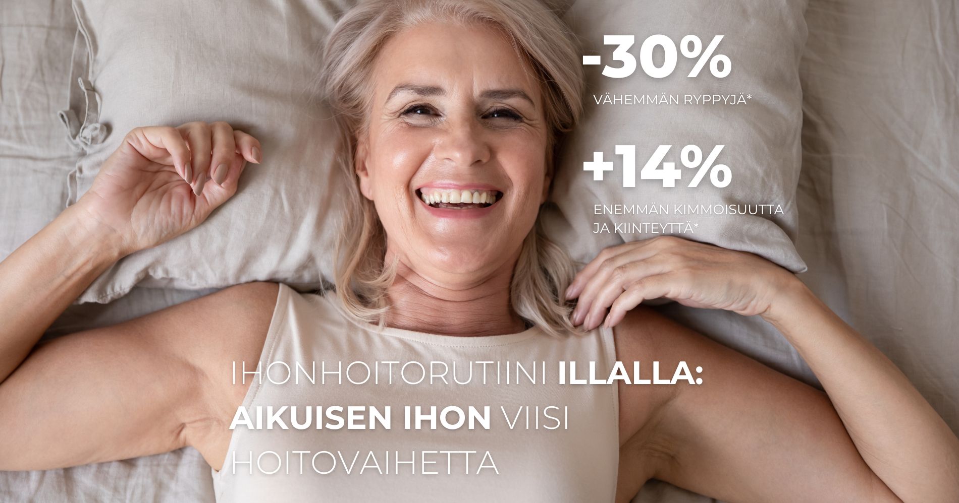 Ihonhoitorutiini illalla aikuisen ihon viisi hoitovaihetta
