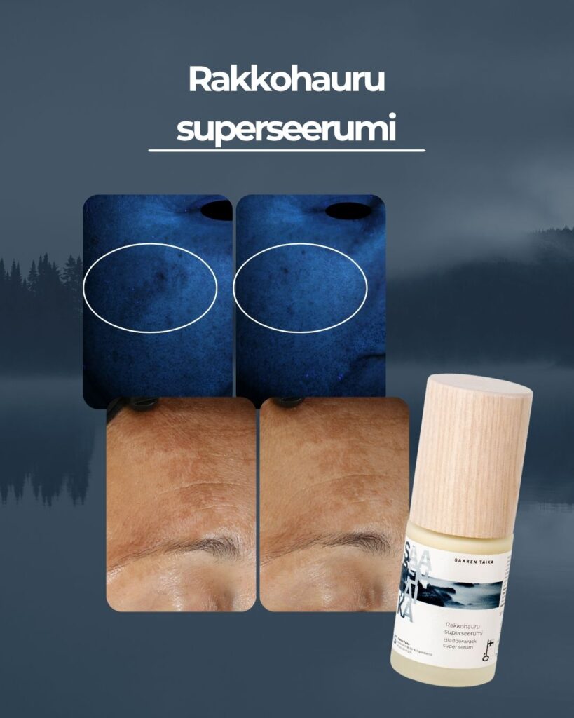 Rakkohauru superseerumi tehoaa tutkitusti pigmentaatioon ja maksaläiskiin, ja vähensi kliinisessä testissä maksaläiskiä 40 %
