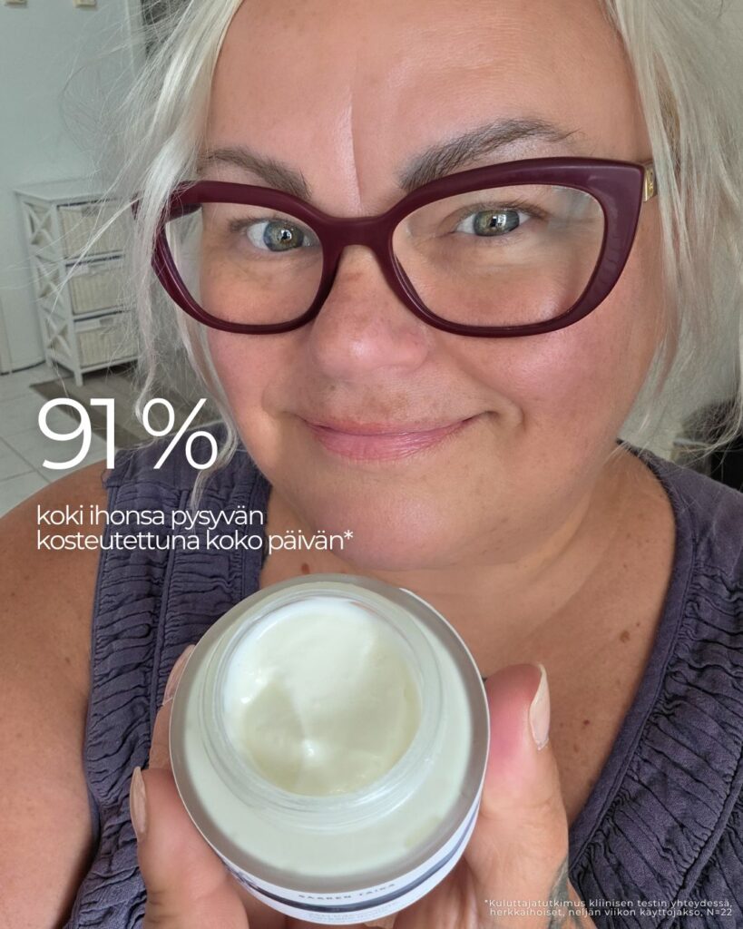 91 % koki ihonsa pysyvän kosteutettuna koko päivän
