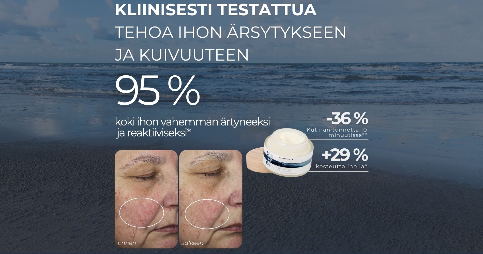 Herkän ihon kosteutus: kliinisesti testattua tehoa ihon ärsytykseen ja kuivuuteen