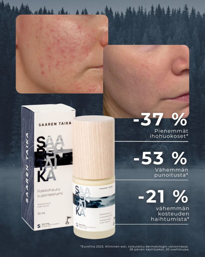 Kuvapalaute Rakkohauru Superseerumin ja Rakkohauru Jojoba kasvoöljyn käytöstä