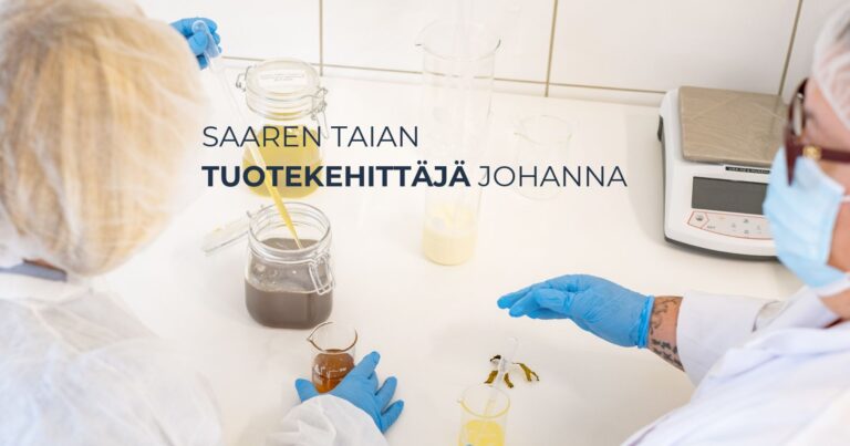 Saaren Taian tuotekehittäjä Johanna