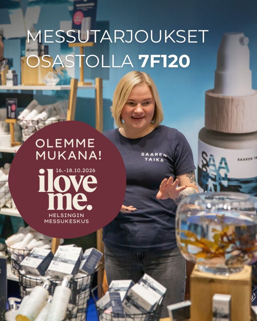 Saaren Taika I love me messut 2026 Saaren Taika Teema Kauneus Osasto 7f120